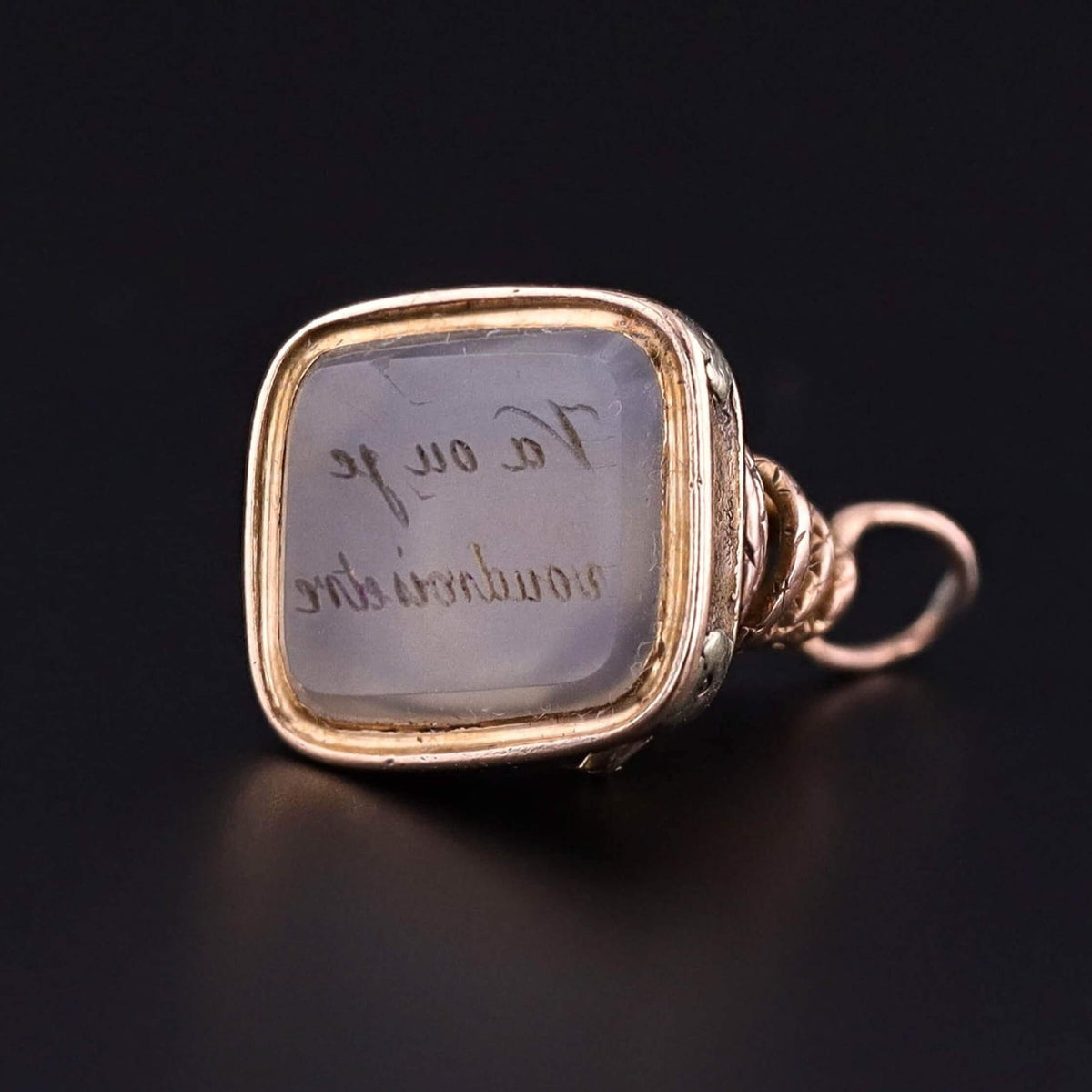 Victorian Coiled Snake Fob Pendant of 18k Gold - Trademark Antiques