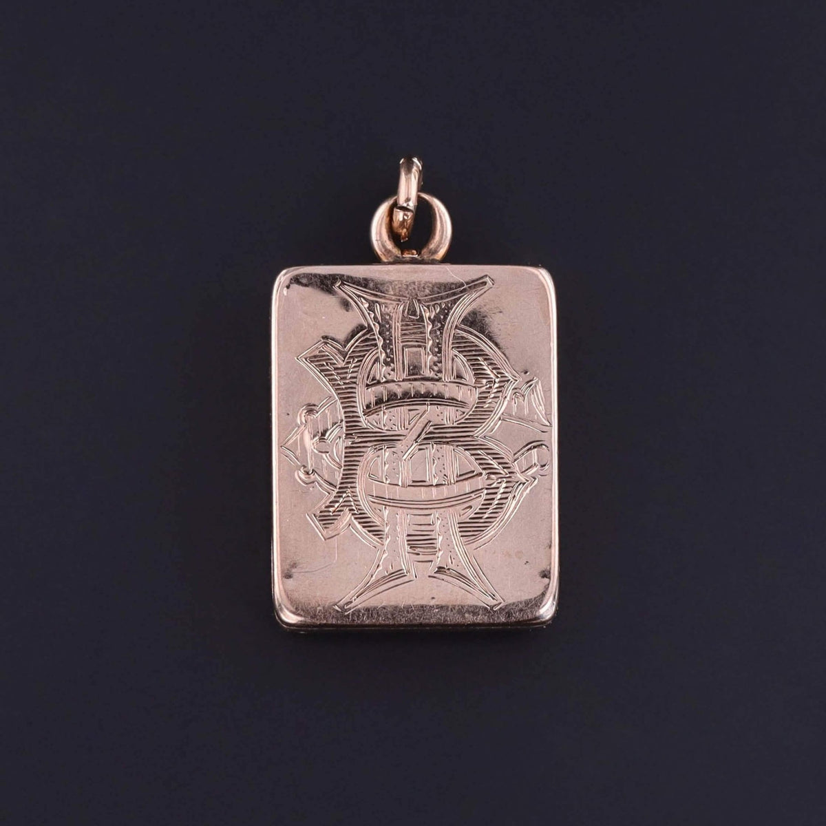 Victorian Diamond Crescent Moon Locket of 9k Gold - Trademark Antiques