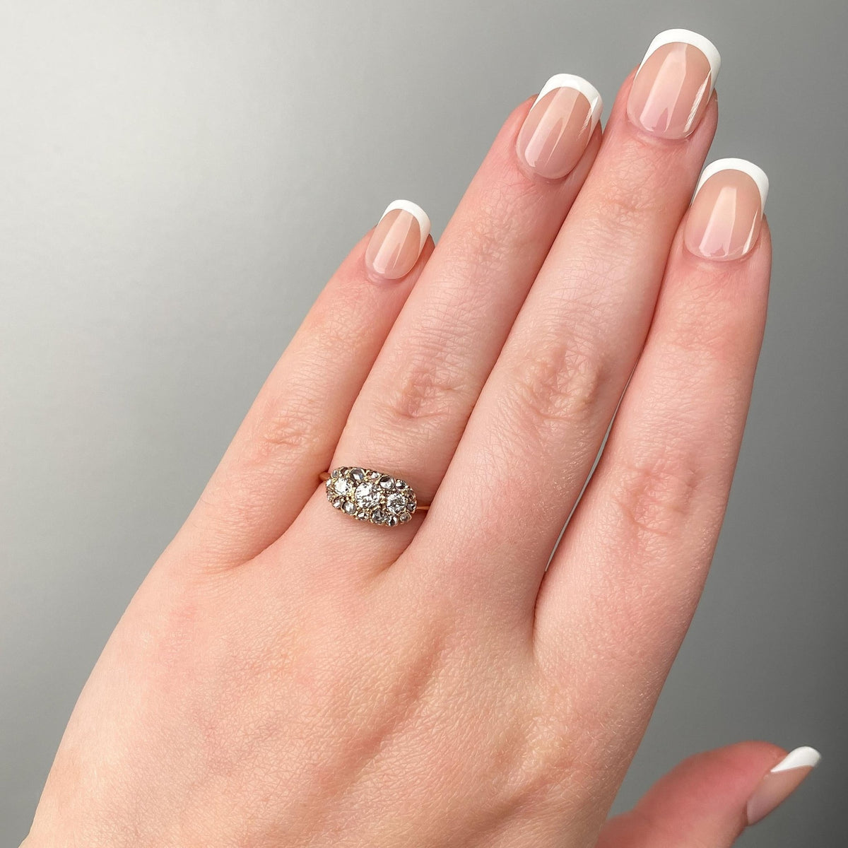 Victorian Diamond Pave Ring of 10k Gold - Trademark Antiques