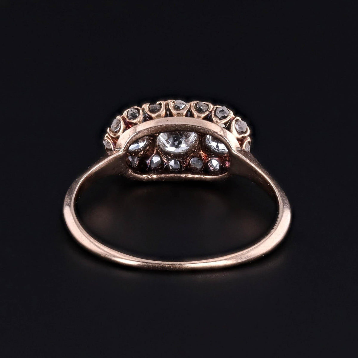 Victorian Diamond Pave Ring of 10k Gold - Trademark Antiques