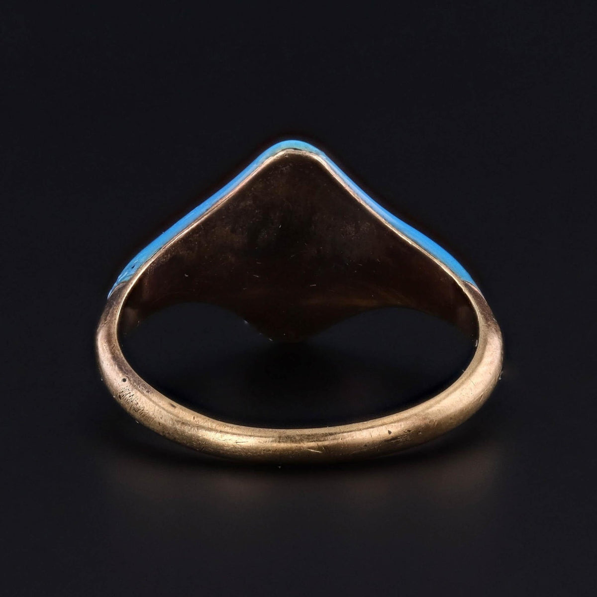 Victorian Enamel and Diamond Star Ring of 14k Gold - Trademark Antiques