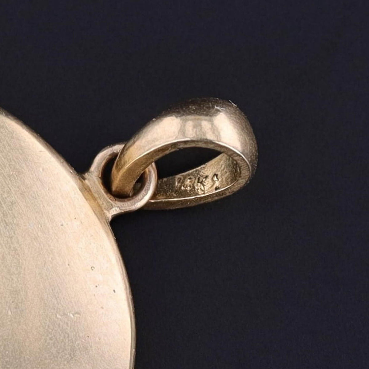 Victorian Enamel Hand with Pearl Pendant of 14k Gold - Trademark Antiques