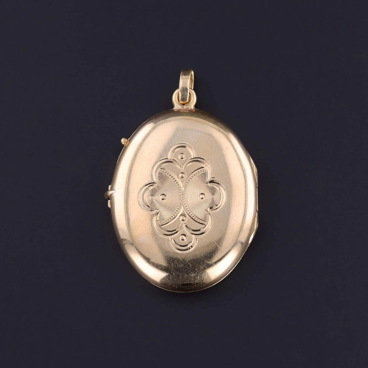 Victorian Enamel Locket of 14k Gold - Trademark Antiques