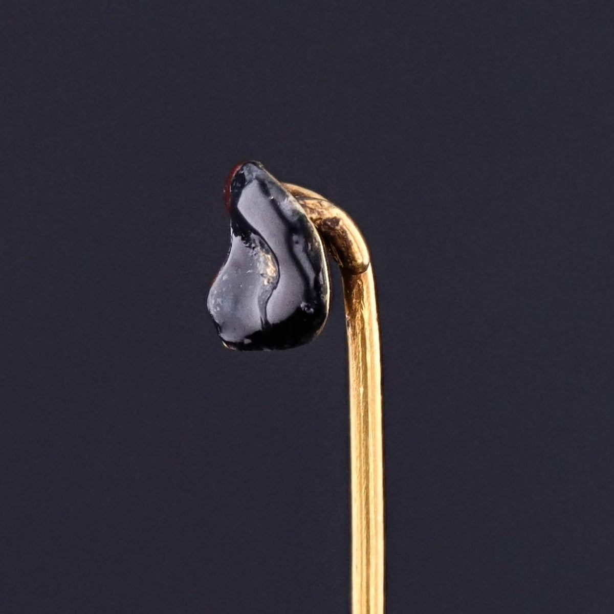 Victorian Enamel Masquerade Stickpin of 18k Gold - Trademark Antiques