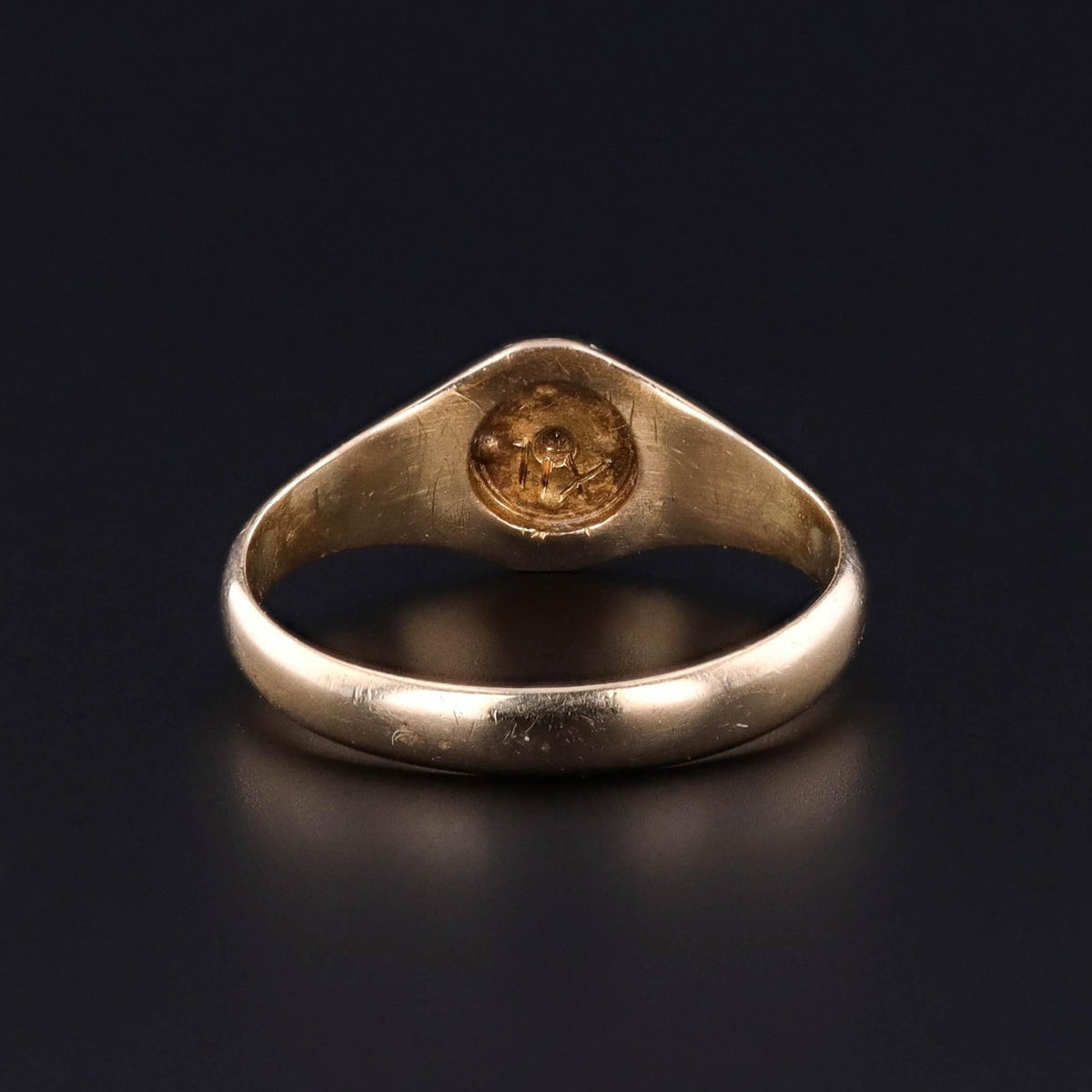 Victorian Enamel, Pearl and Turquoise Ring of 18k Gold - Trademark Antiques