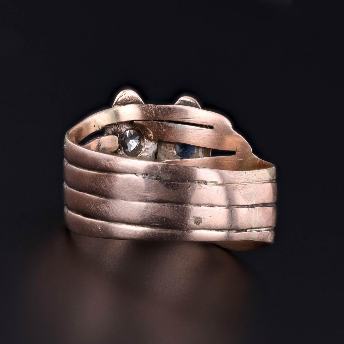 Victorian Entwined Snakes Ring of 8ct Gold - Trademark Antiques