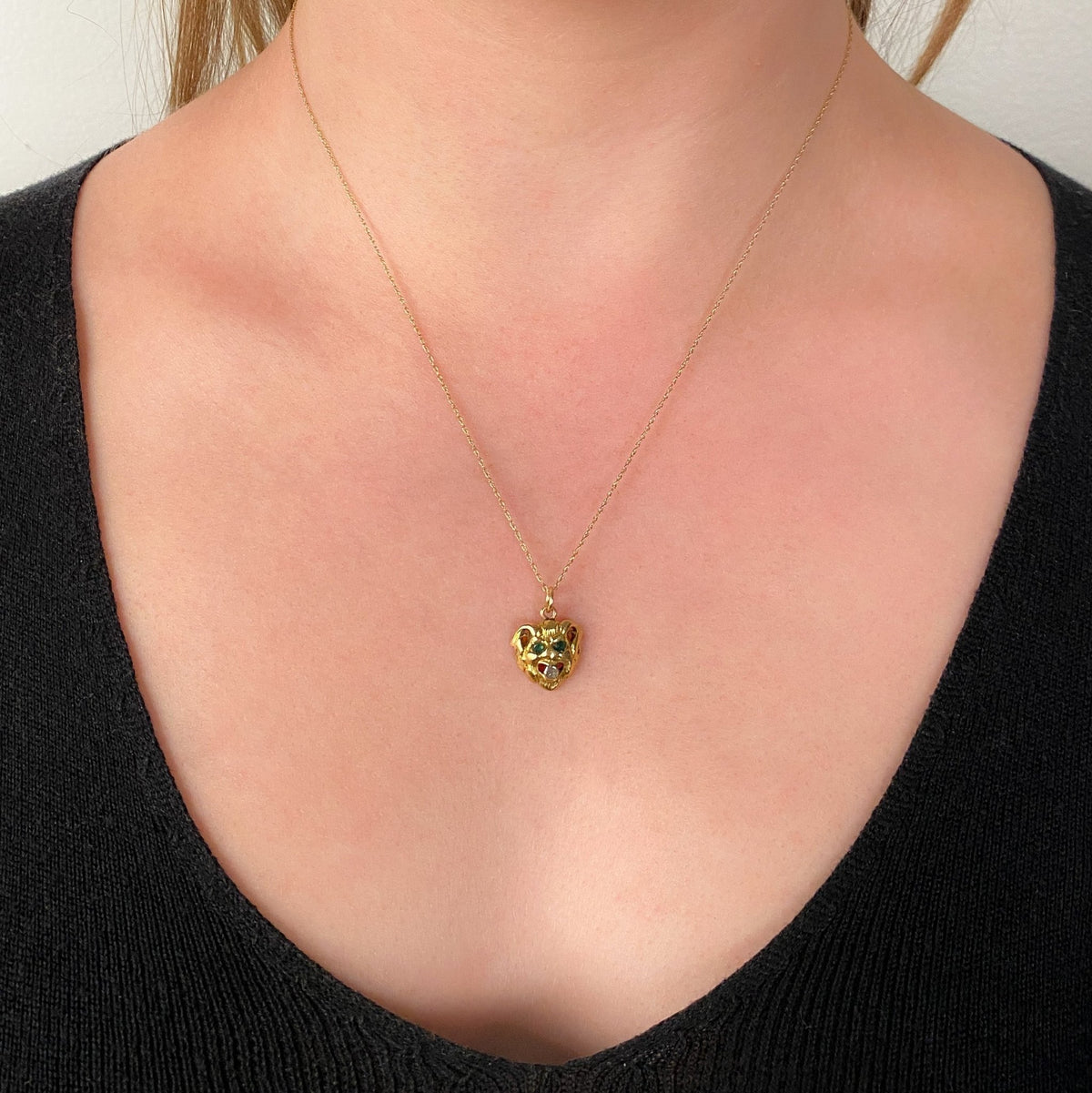 Victorian Gargoyle Charm of 18k Gold - Trademark Antiques