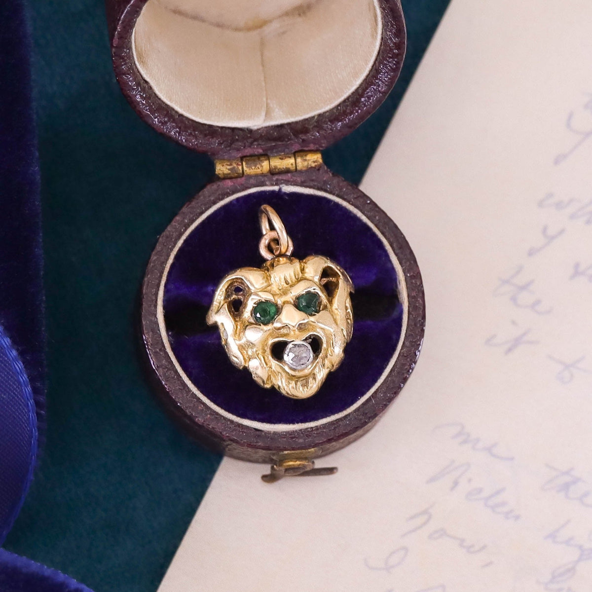 Victorian Gargoyle Charm of 18k Gold - Trademark Antiques