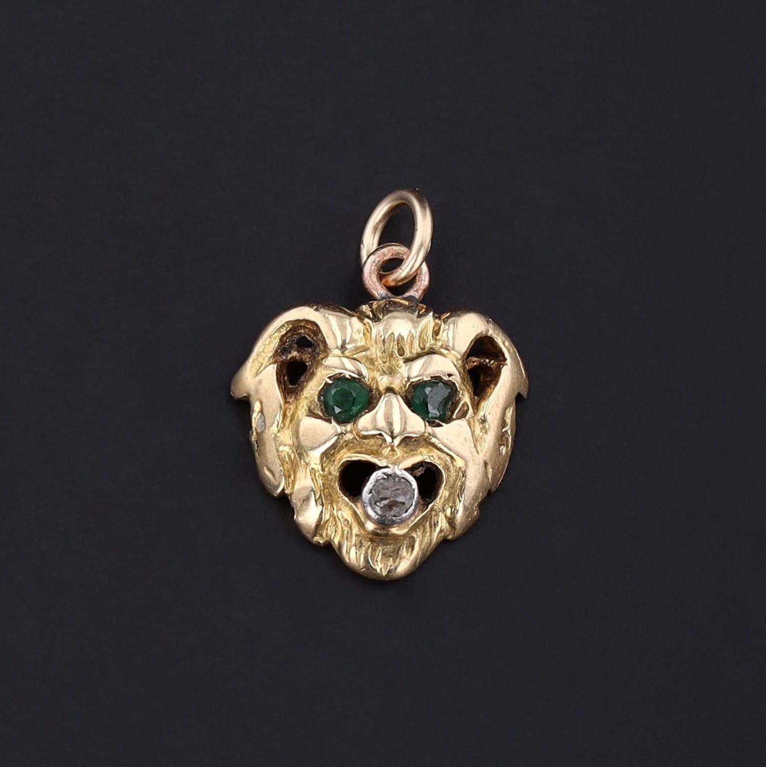 Victorian Gargoyle Charm of 18k Gold - Trademark Antiques