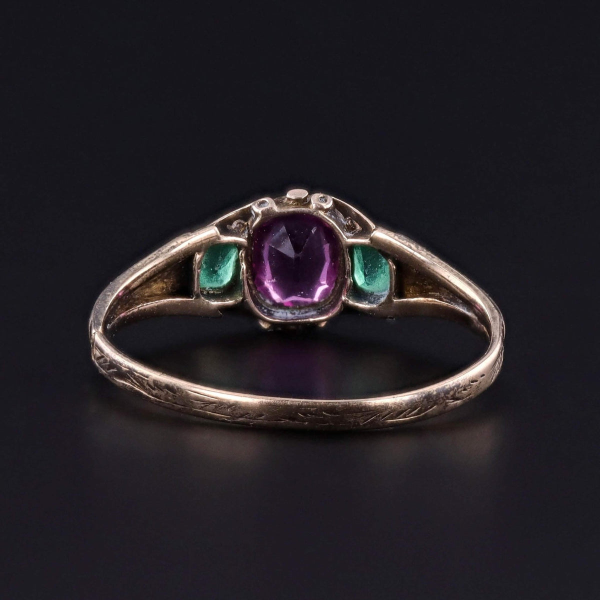 Victorian Garnet and Paste Ring of Gold - Trademark Antiques