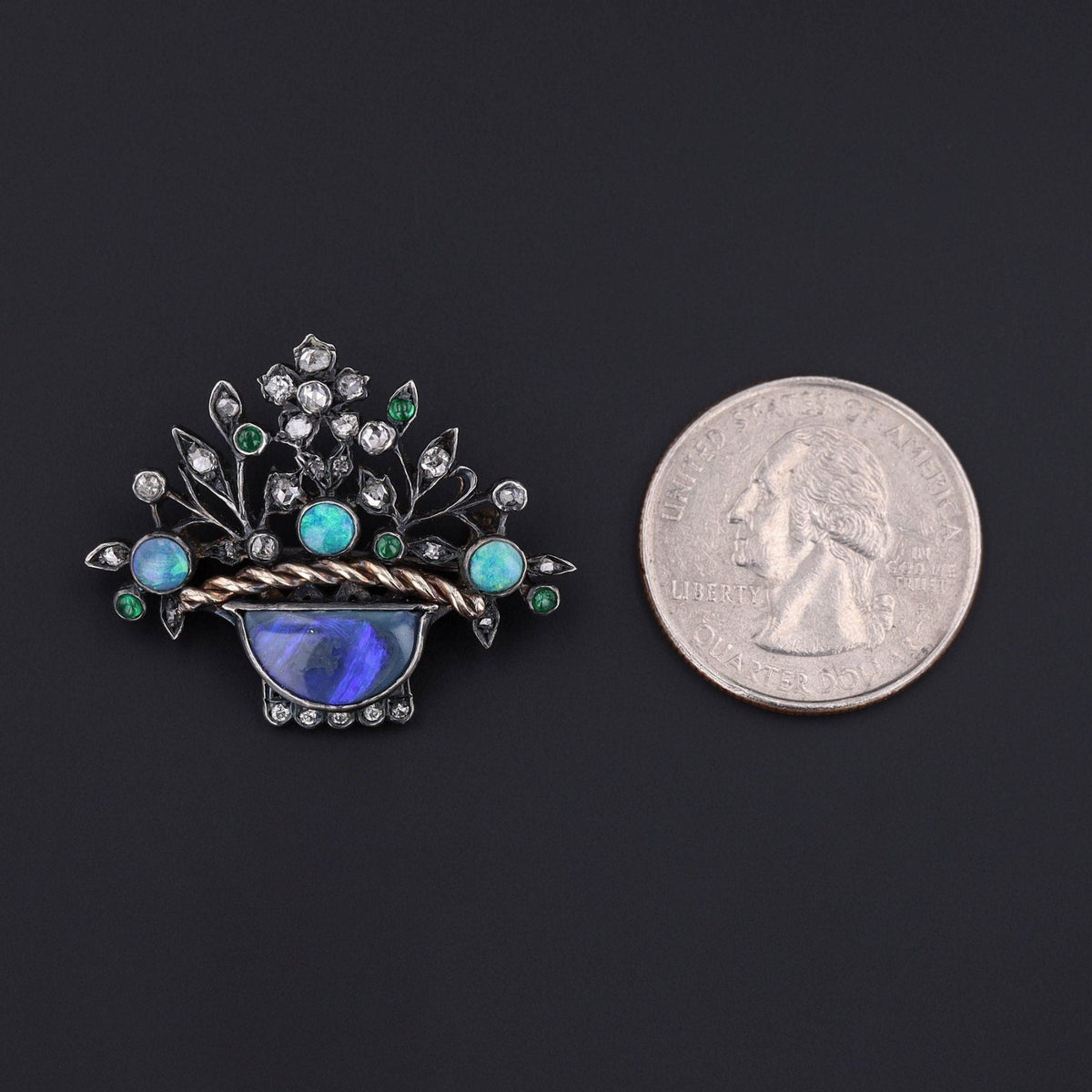 Victorian Gemstone Giardinetti Brooch - Trademark Antiques