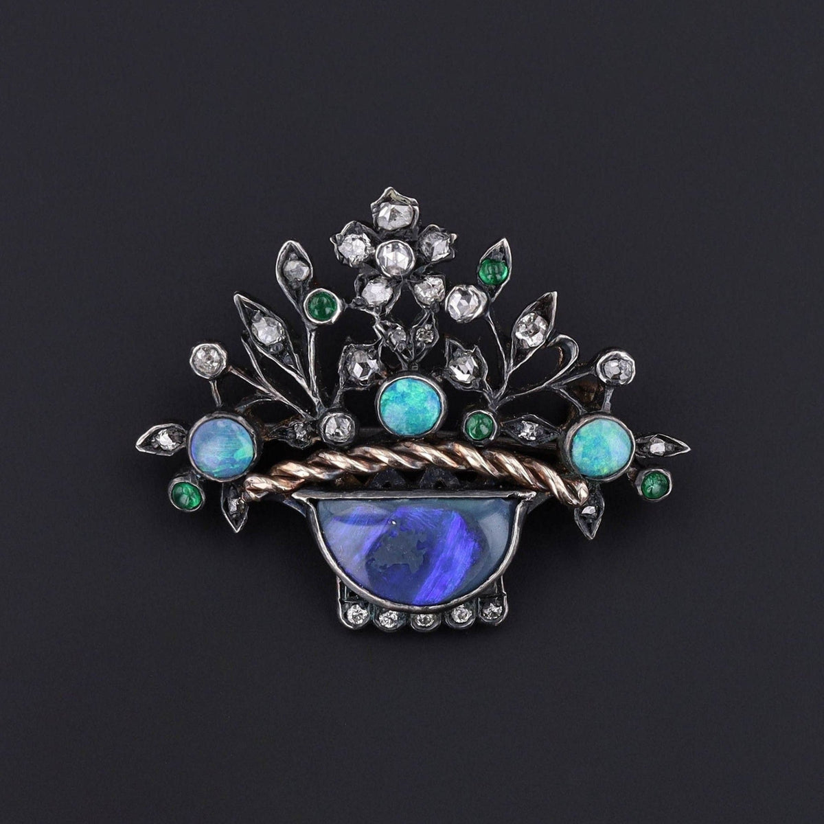 Victorian Gemstone Giardinetti Brooch - Trademark Antiques