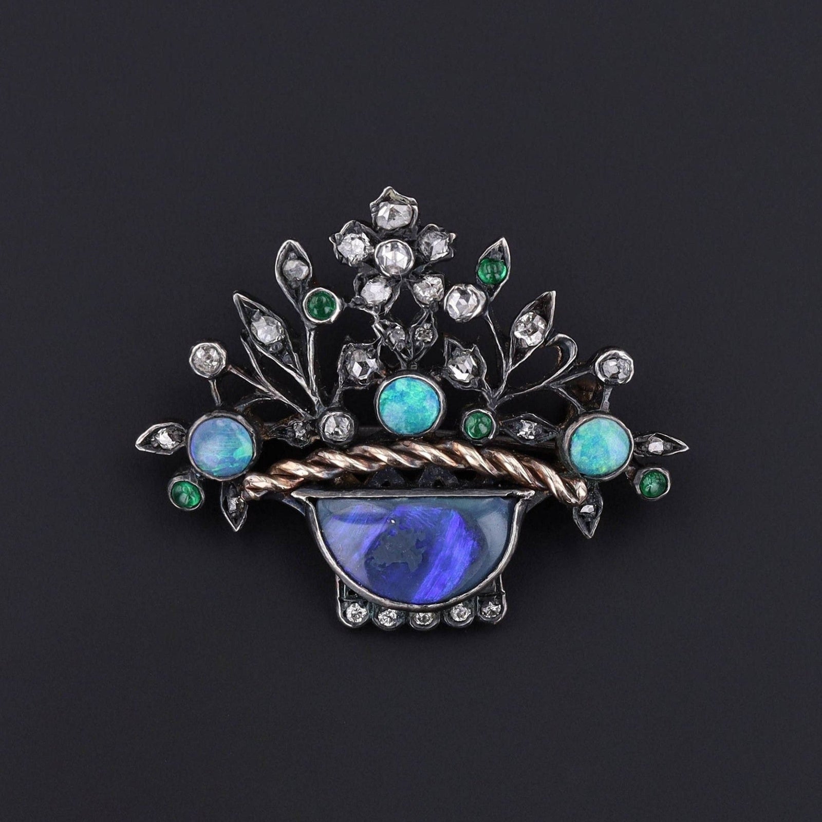 Victorian Gemstone Giardinetti Brooch - Trademark Antiques