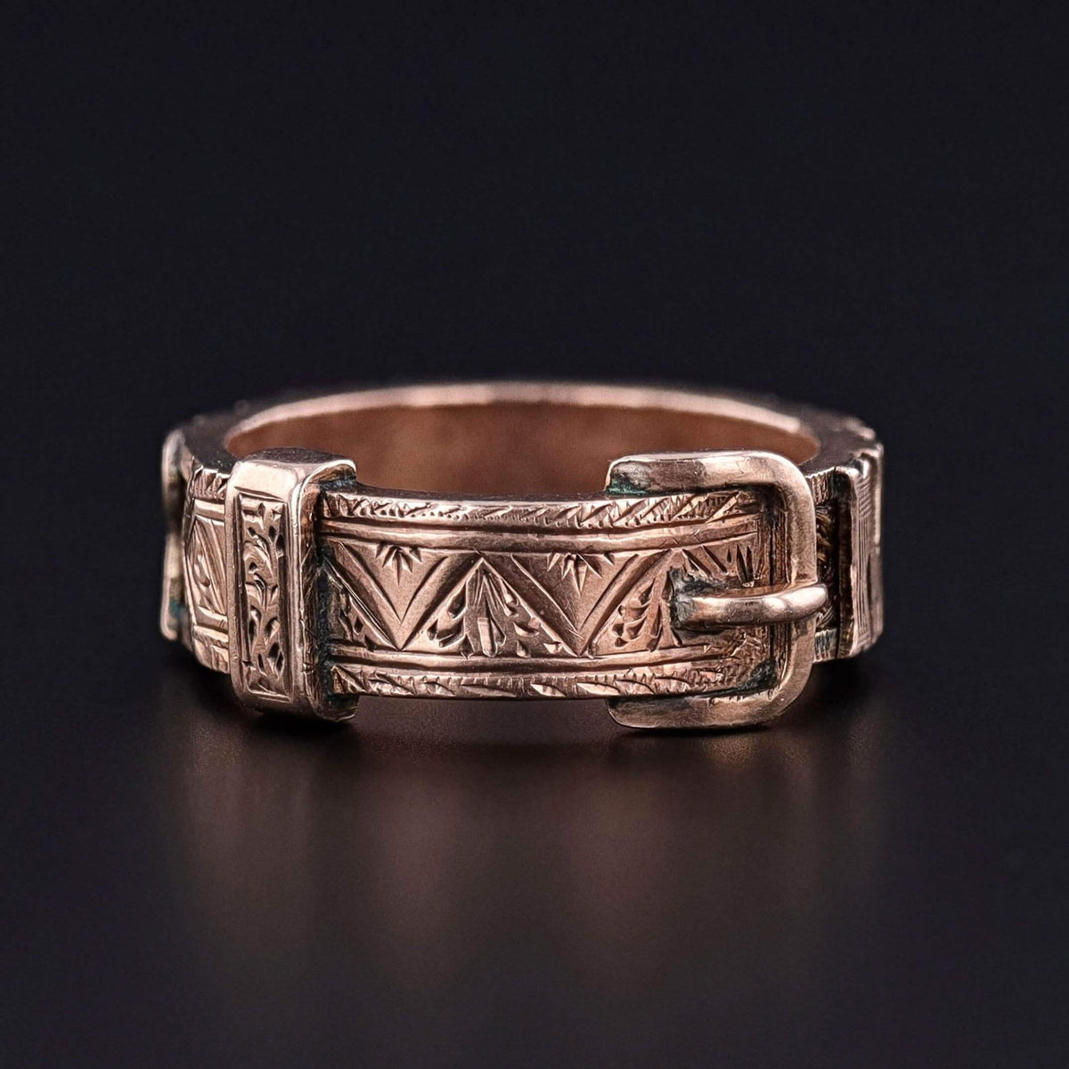 Victorian Hairwork Mother Ring of 9k Gold - Trademark Antiques