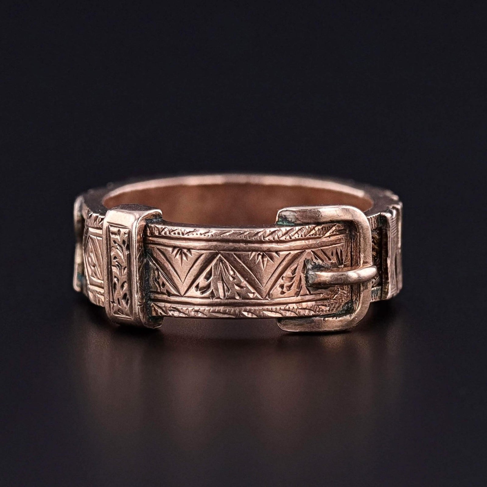 Victorian Hairwork Mother Ring of 9k Gold - Trademark Antiques