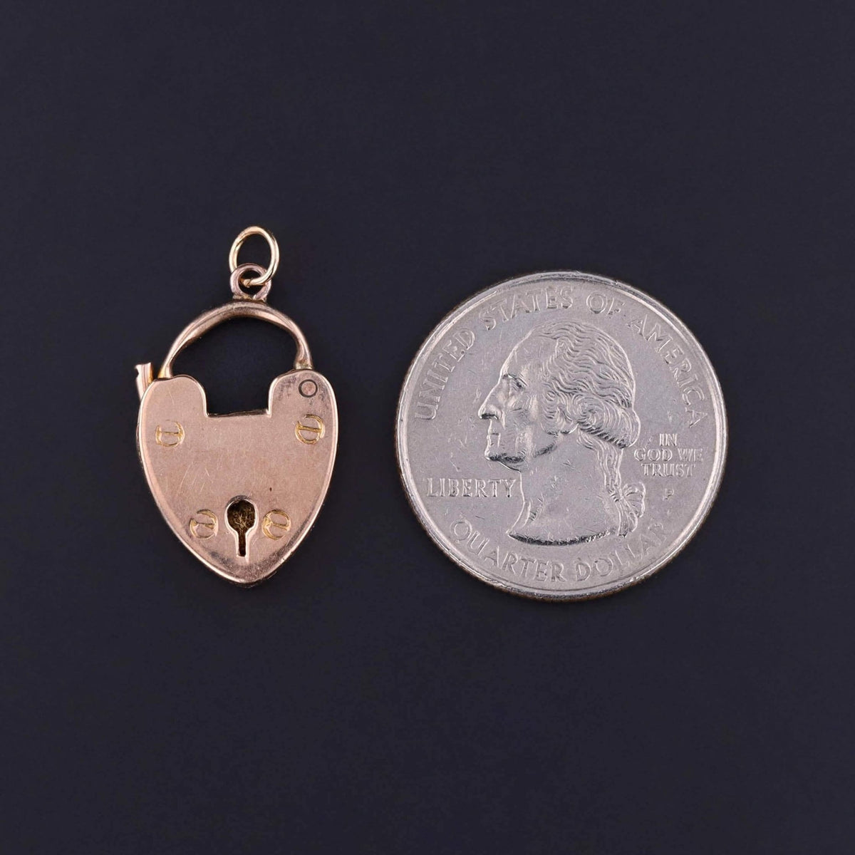 Victorian Heart Padlock Pendant of 9k Gold - Trademark Antiques