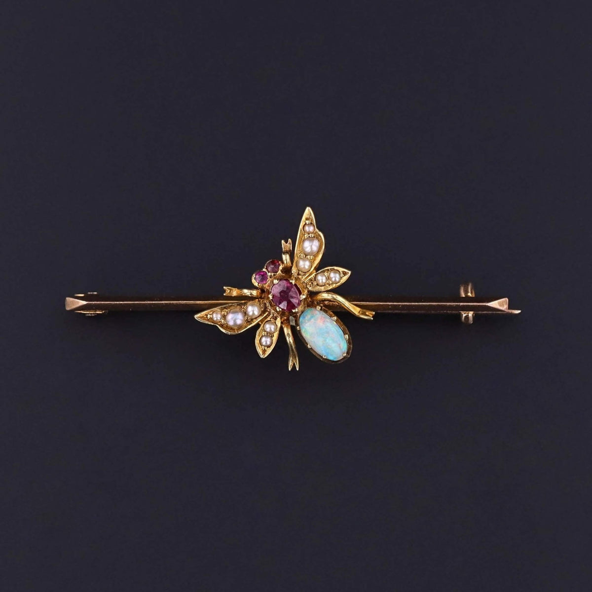 Victorian Insect Bar Pin of 15ct Gold - Trademark Antiques