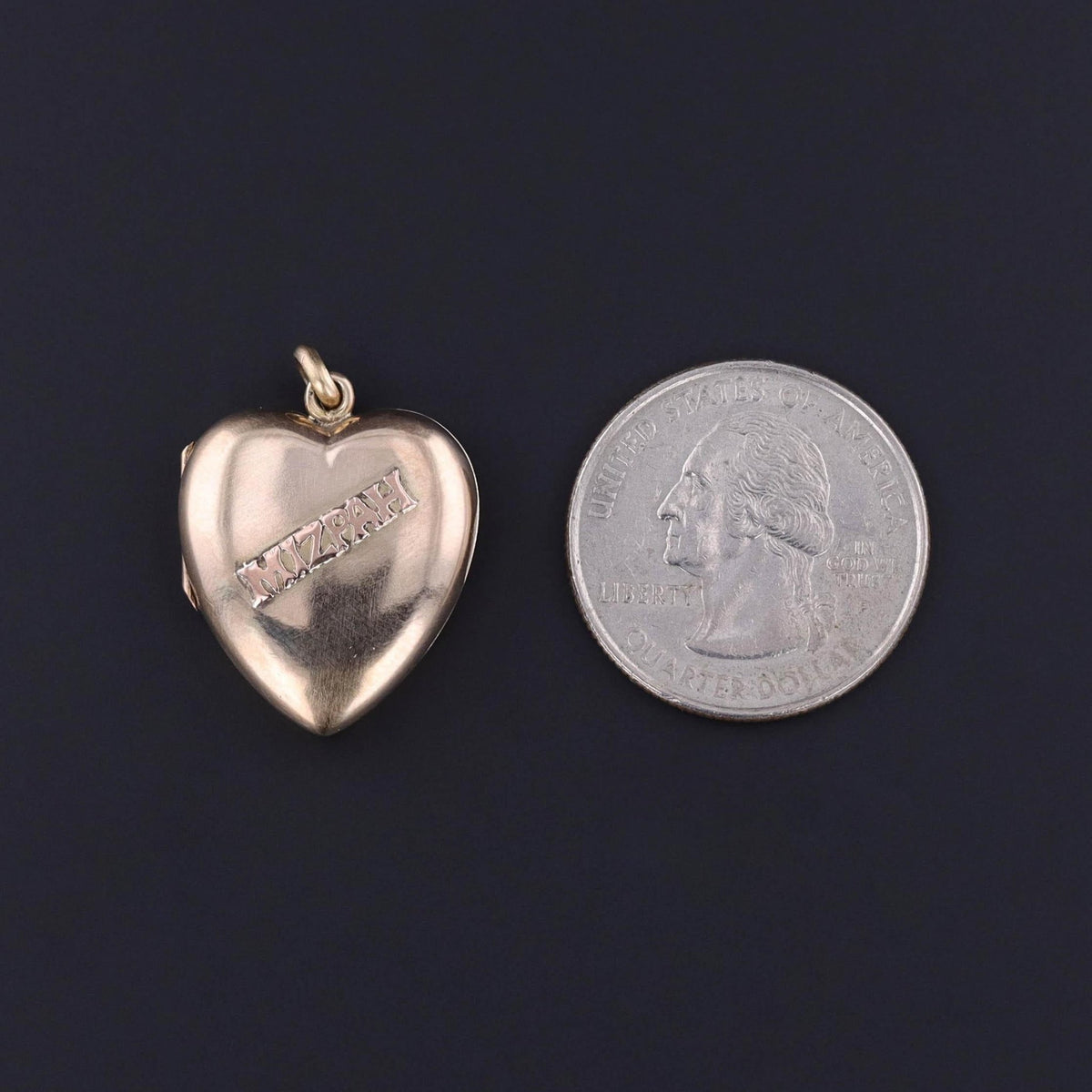 Victorian Mizpah Heart Locket of 7ct Gold - Trademark Antiques
