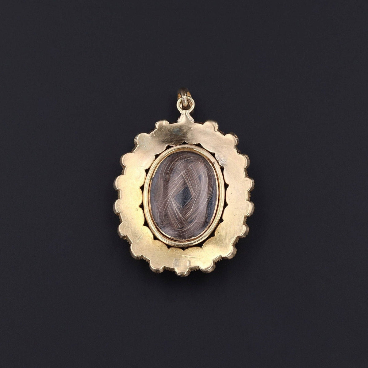 Victorian Mourning Pendant of 14k Gold - Trademark Antiques