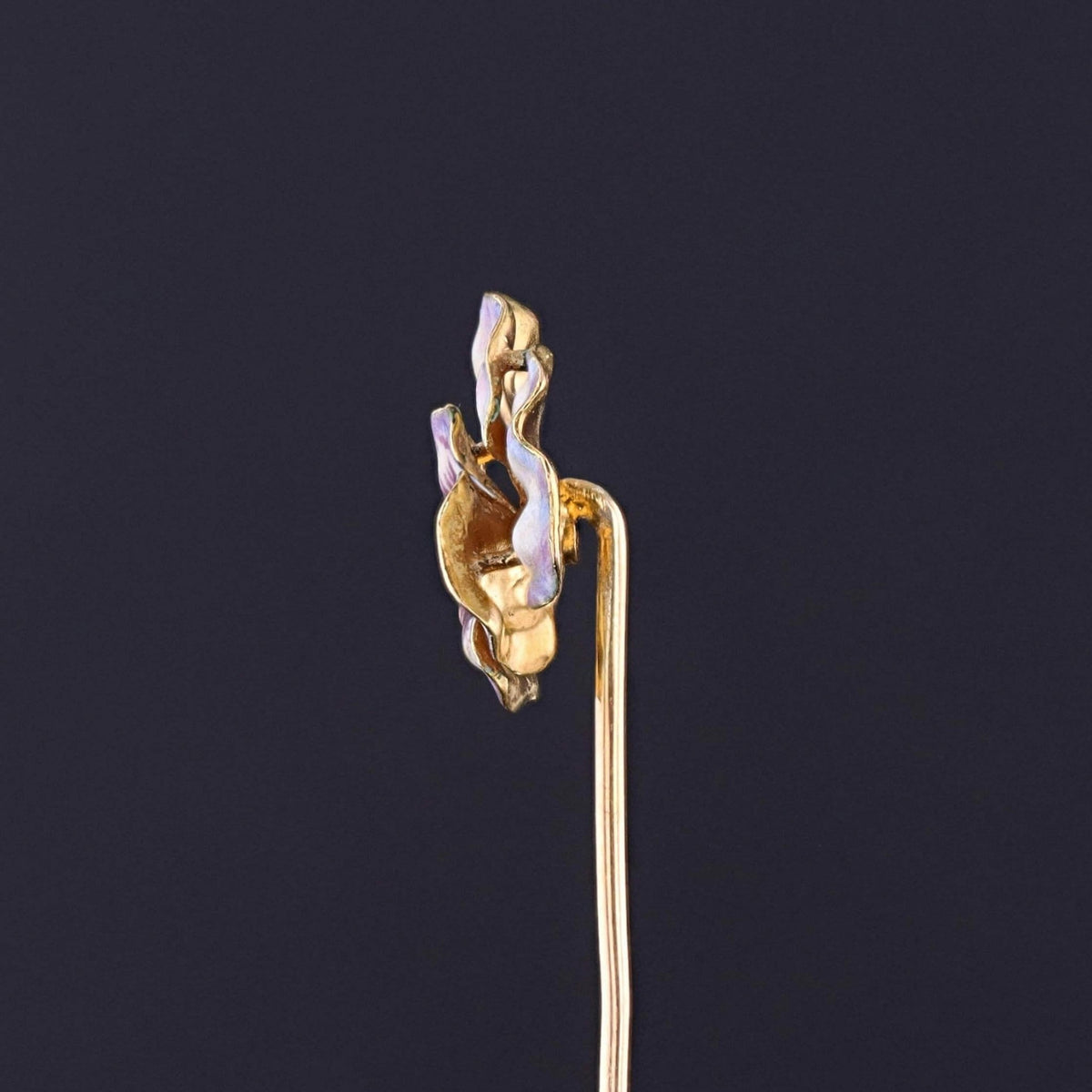 Victorian Pansy Stickpin of 12k and 19k Gold - Trademark Antiques