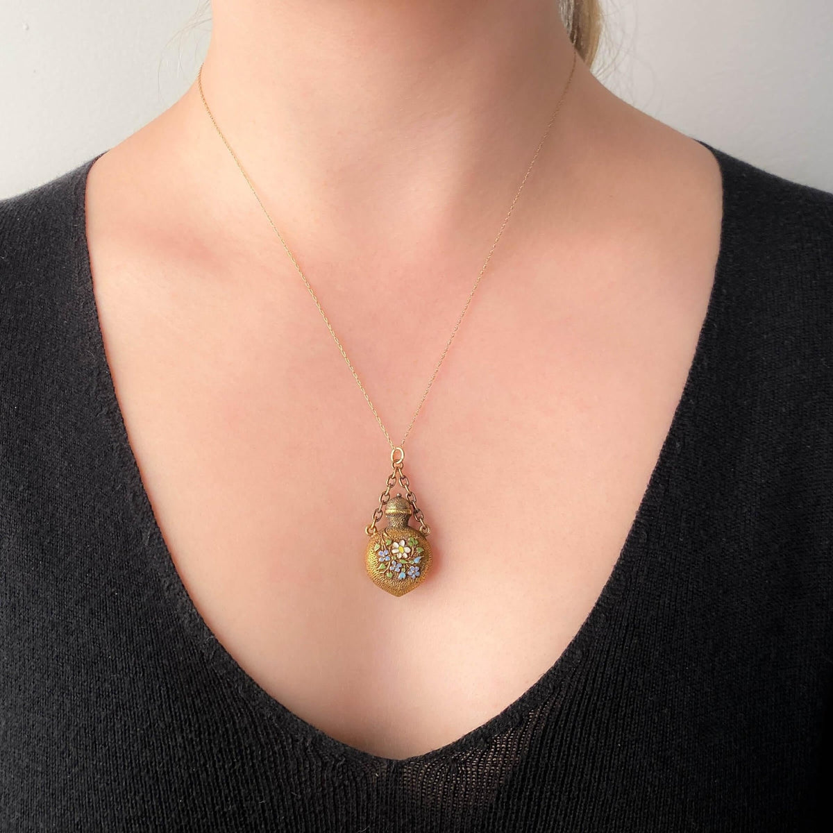 Victorian Perfume Charm of 14k Gold - Trademark Antiques