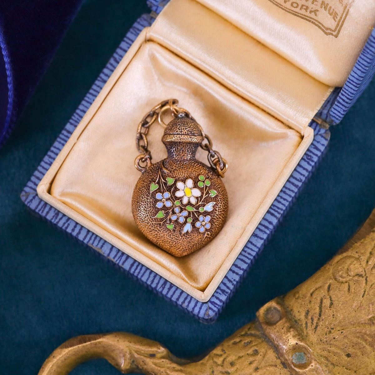 Victorian Perfume Charm of 14k Gold - Trademark Antiques