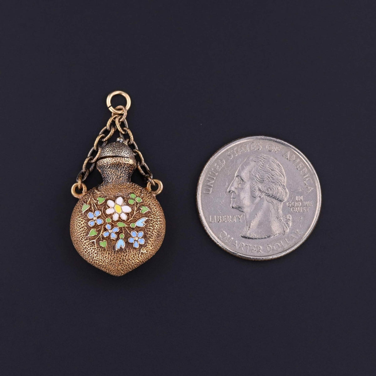 Victorian Perfume Charm of 14k Gold - Trademark Antiques