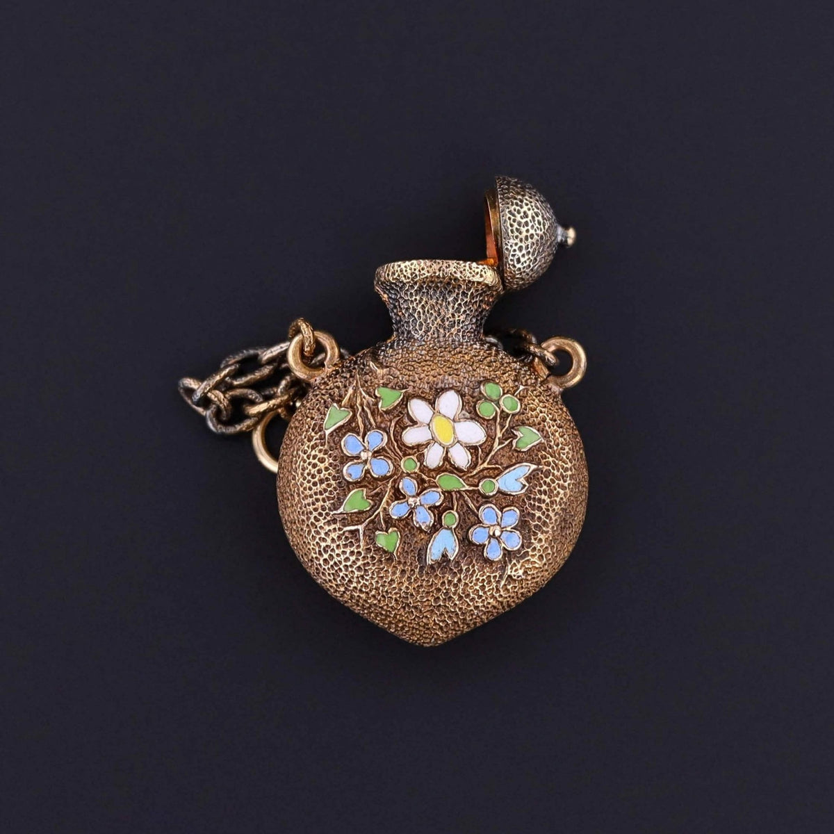 Victorian Perfume Charm of 14k Gold - Trademark Antiques