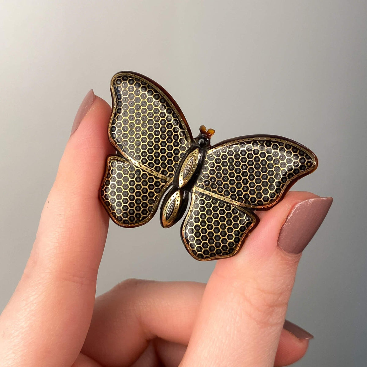 Victorian Pique Butterfly Brooch - Trademark Antiques