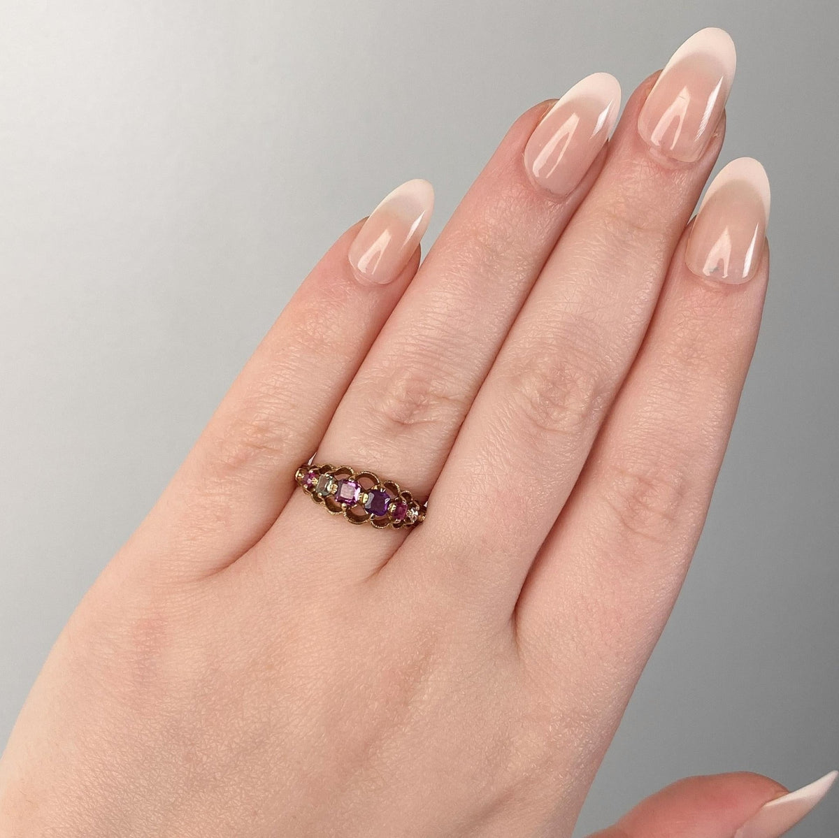 Victorian Regard Acrostic Ring of 16ct Gold - Trademark Antiques