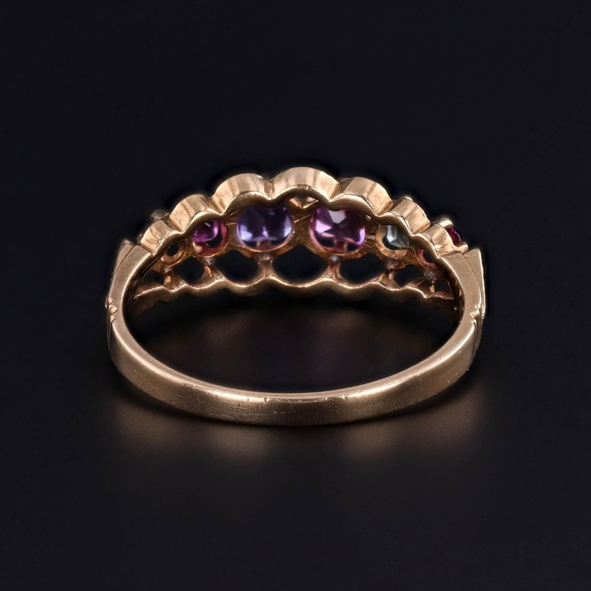 Victorian Regard Acrostic Ring of 16ct Gold - Trademark Antiques