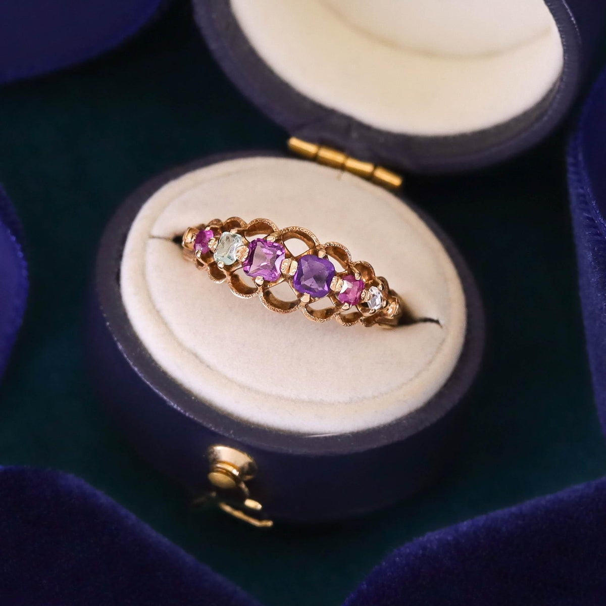 Victorian Regard Acrostic Ring of 16ct Gold - Trademark Antiques