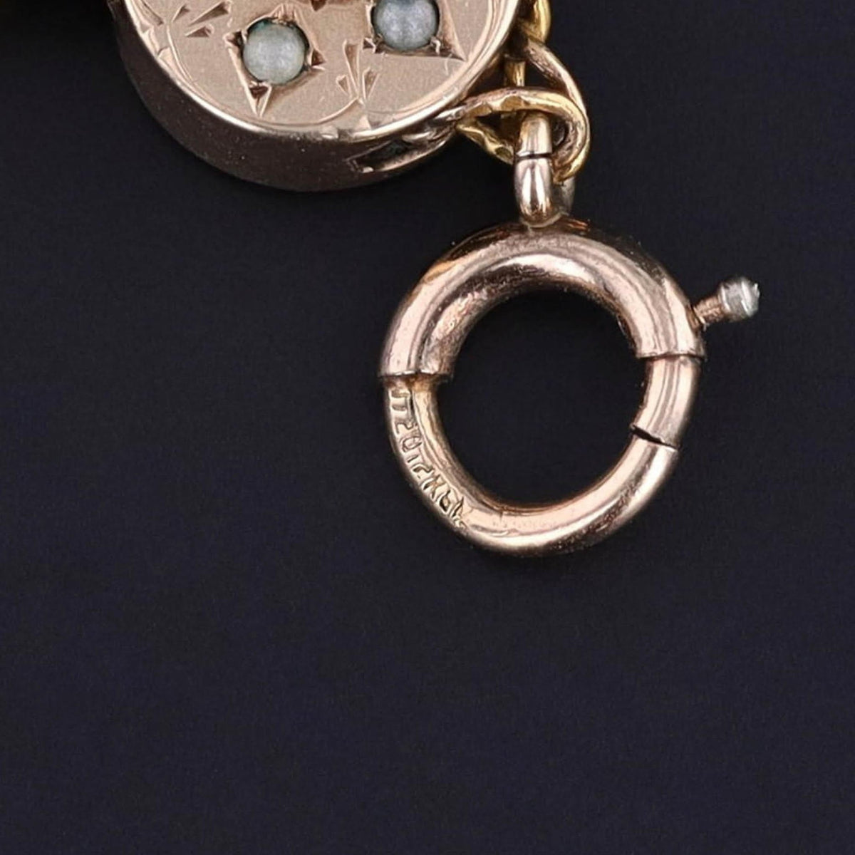 Victorian Slide Bracelet with 15 Antique Slides - Trademark Antiques