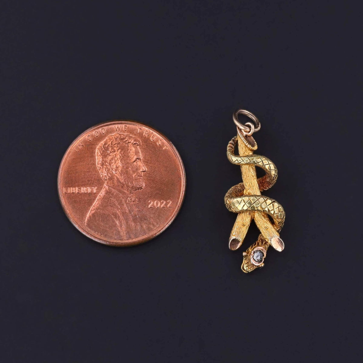 Victorian Snake Charm of 18k &amp; 10k Gold - Trademark Antiques