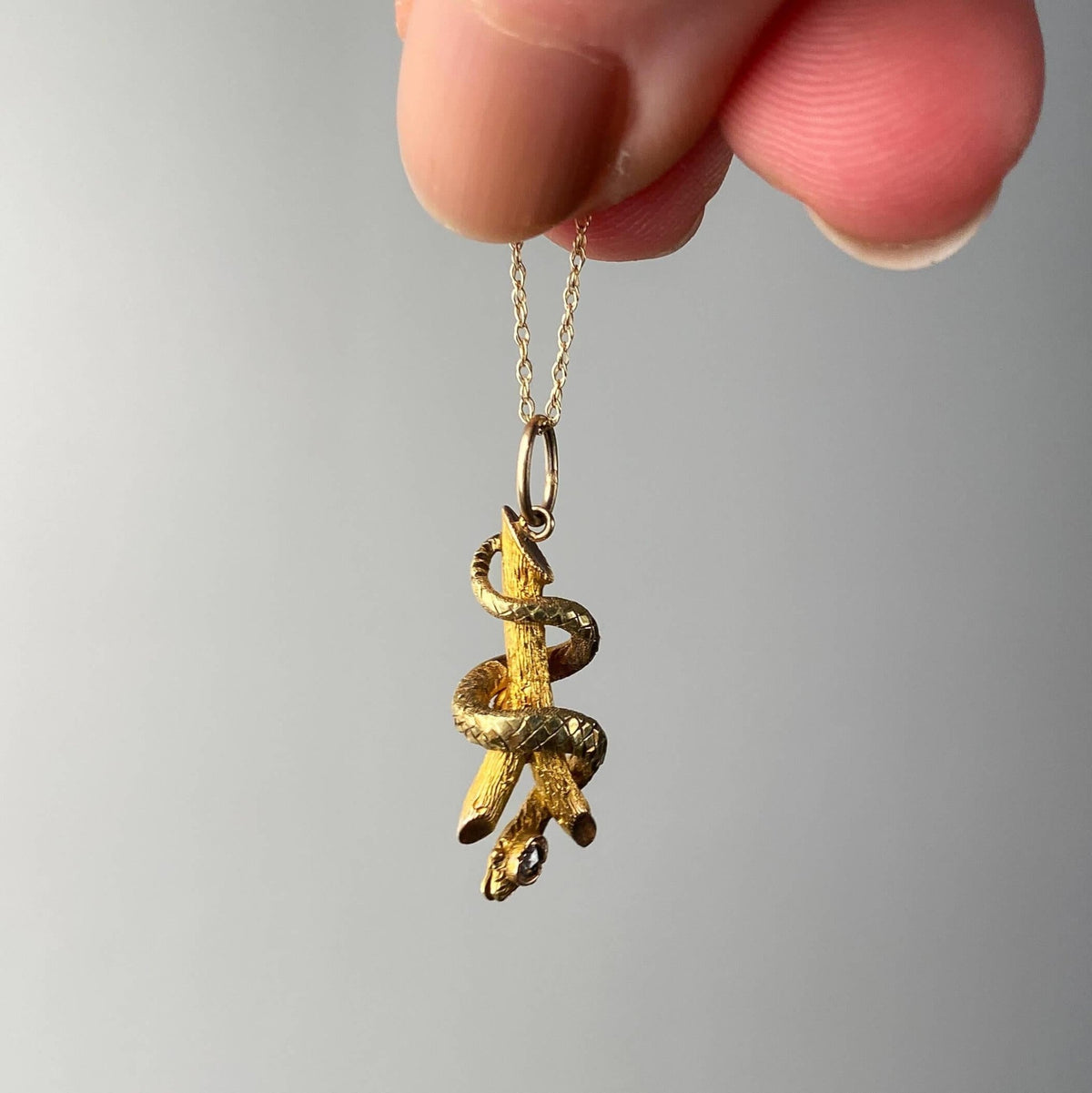Victorian Snake Charm of 18k &amp; 10k Gold - Trademark Antiques
