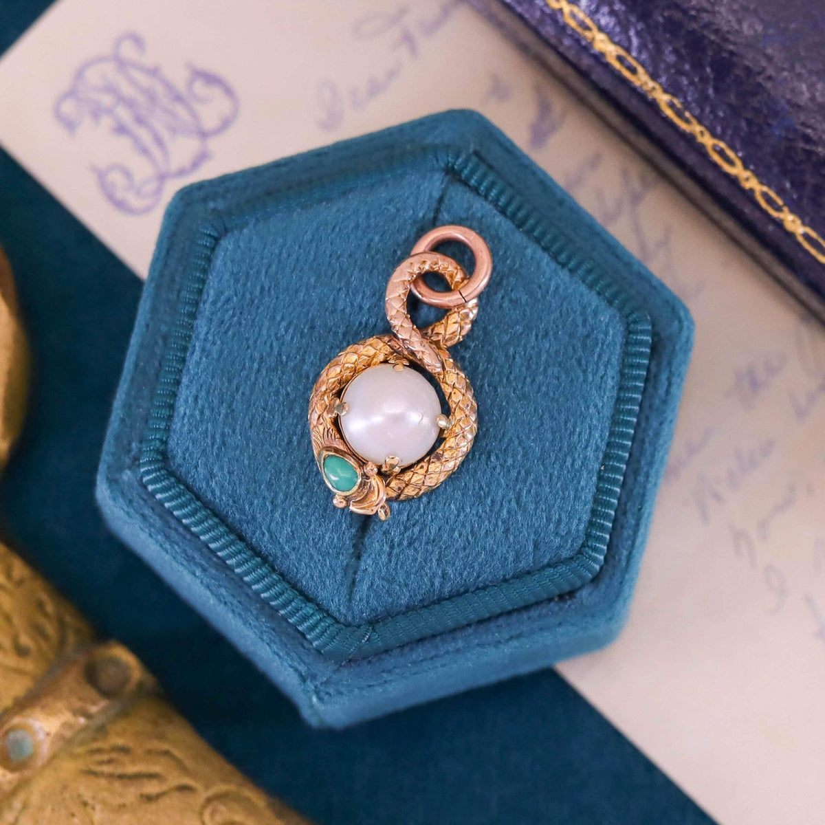 Victorian Snake Pendant of 12ct Gold - Trademark Antiques