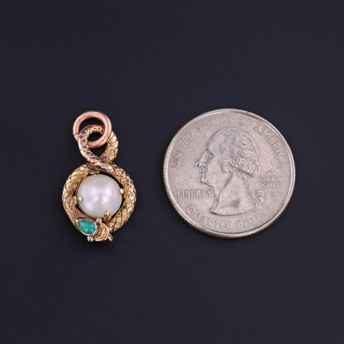 Victorian Snake Pendant of 12ct Gold - Trademark Antiques