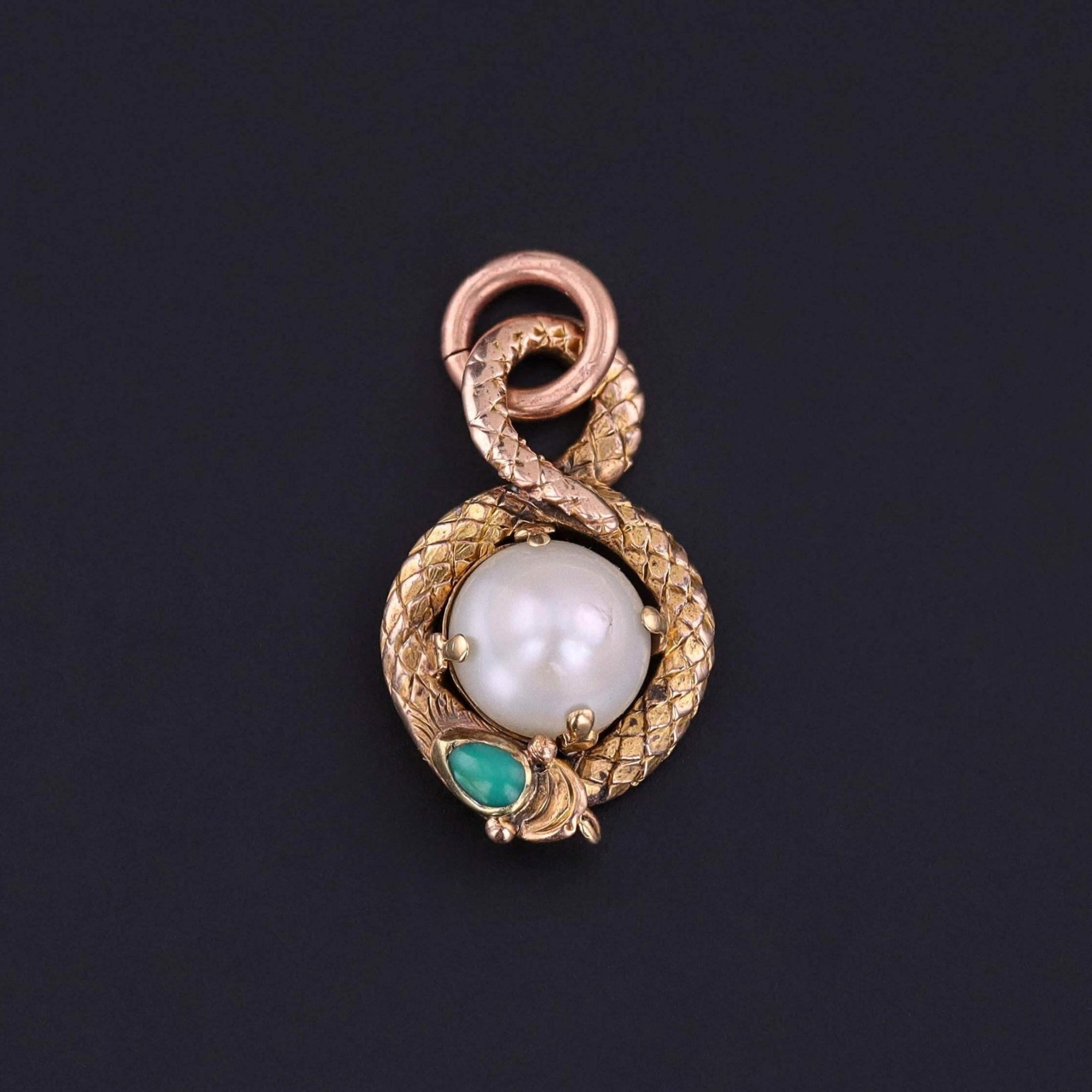 Victorian Snake Pendant of 12ct Gold - Trademark Antiques