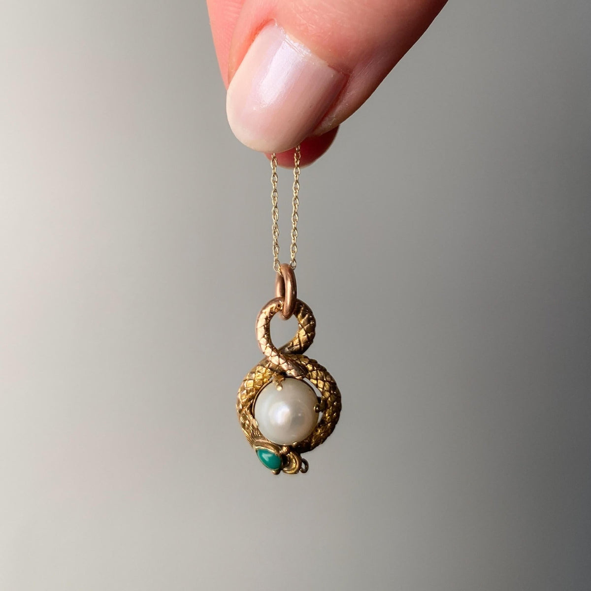 Victorian Snake Pendant of 12ct Gold - Trademark Antiques