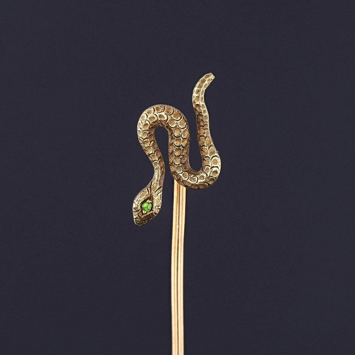 Victorian Snake Stickpin of 14k and 17k Gold - Trademark Antiques