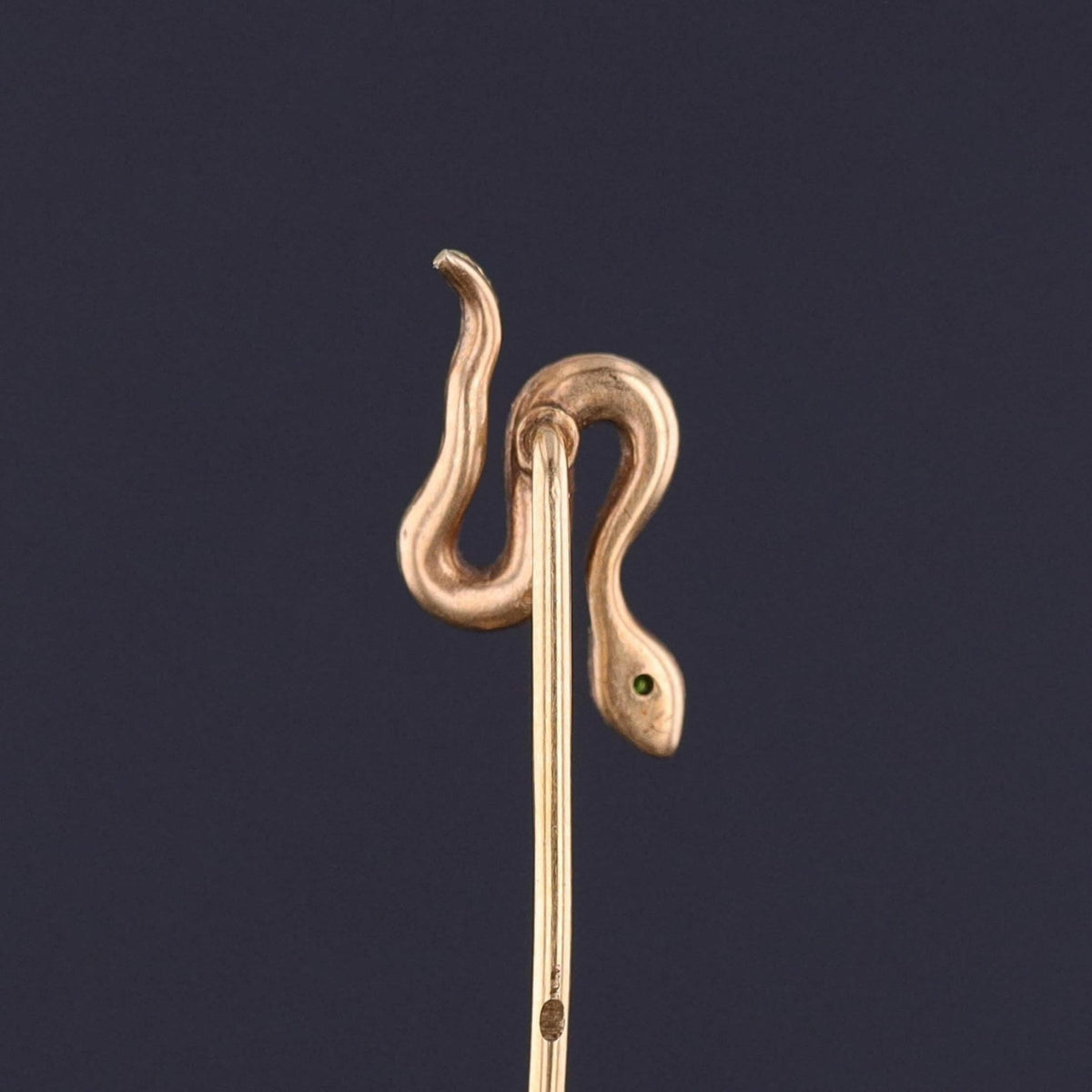 Victorian Snake Stickpin of 14k and 17k Gold - Trademark Antiques