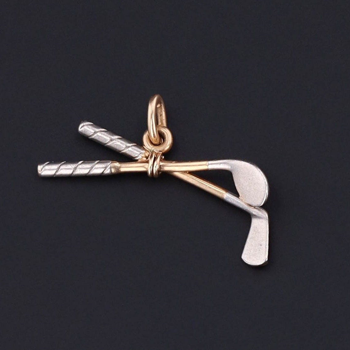 Vintage 14k Gold Golf Club Charm - Trademark Antiques