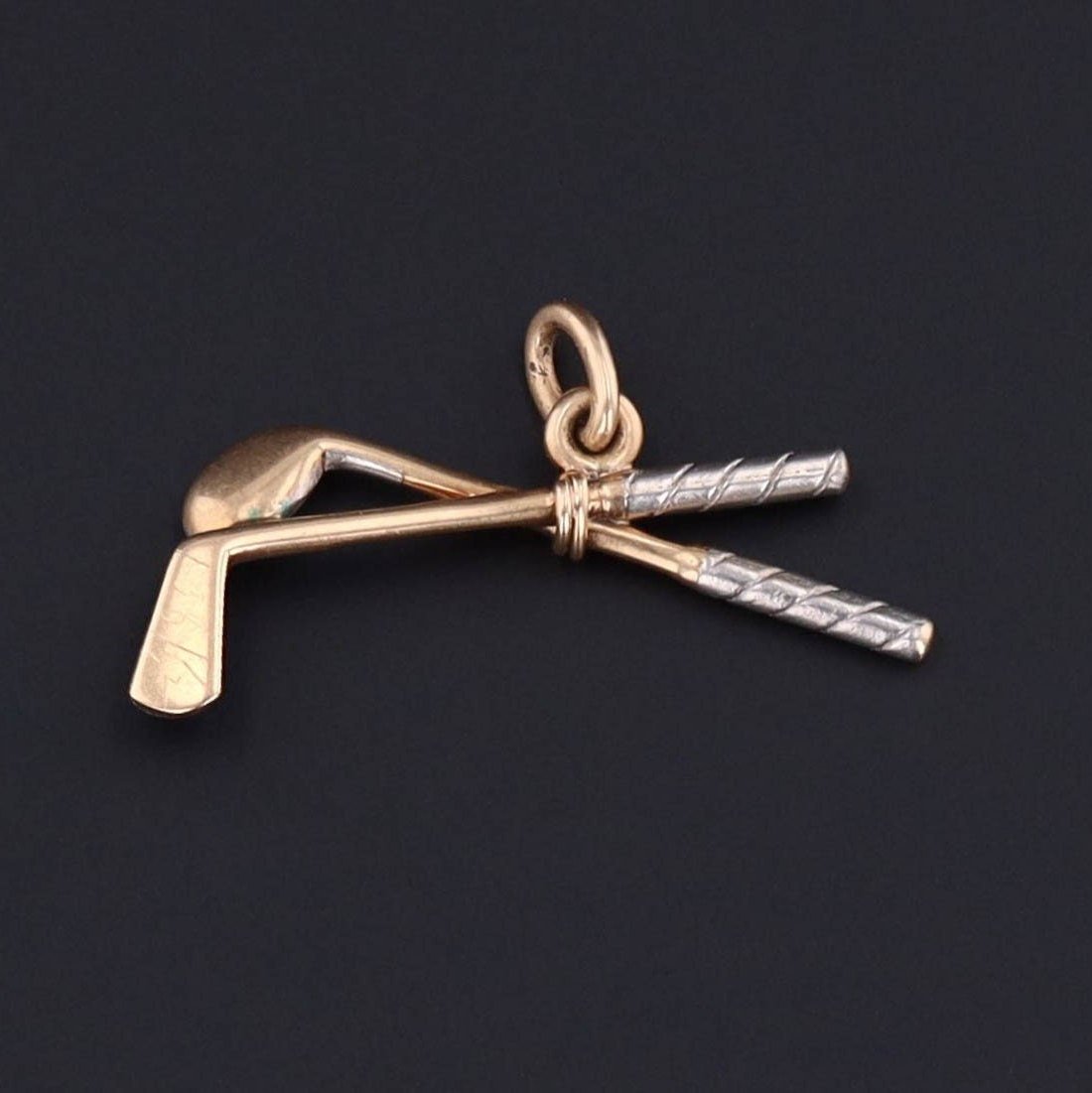 Vintage 14k Gold Golf Club Charm - Trademark Antiques