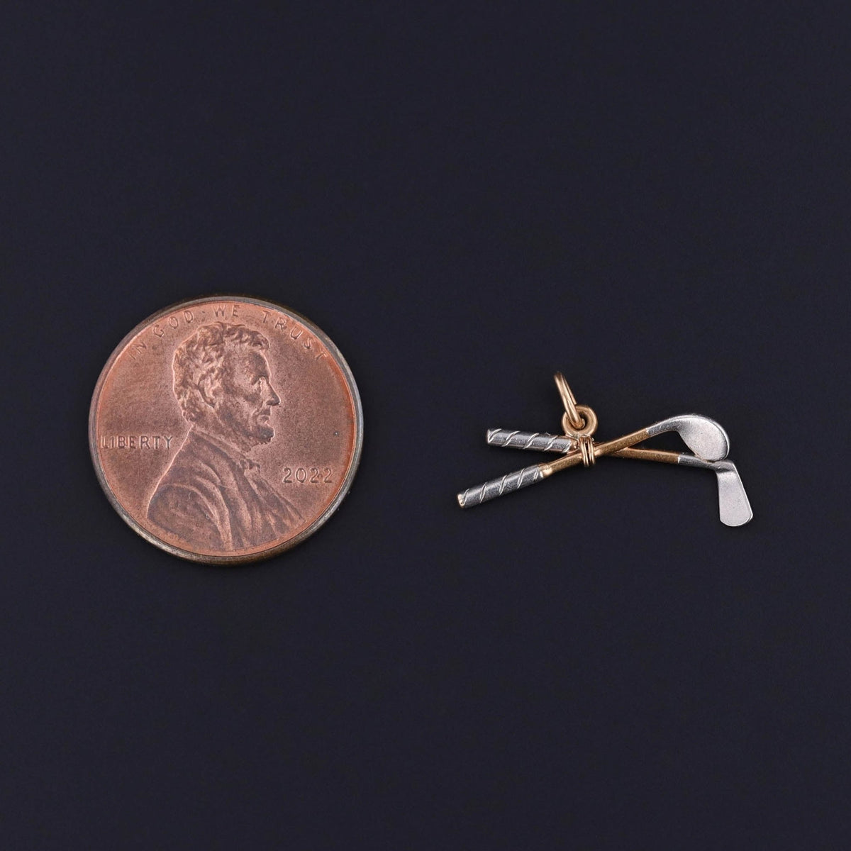 Vintage 14k Gold Golf Club Charm - Trademark Antiques