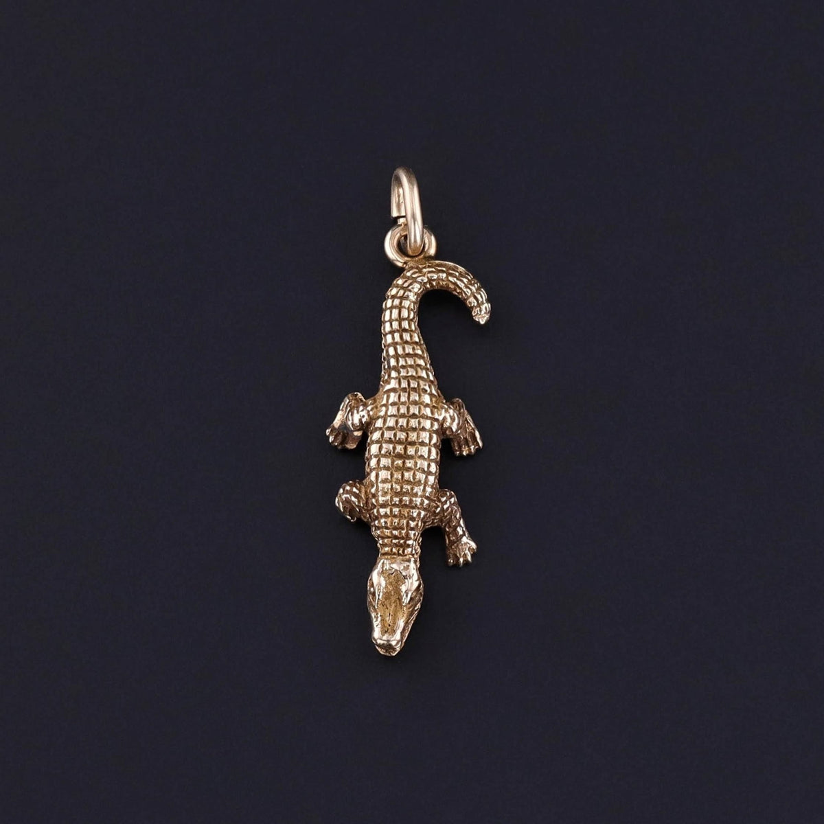 Vintage Alligator Charm of 10k Gold - Trademark Antiques