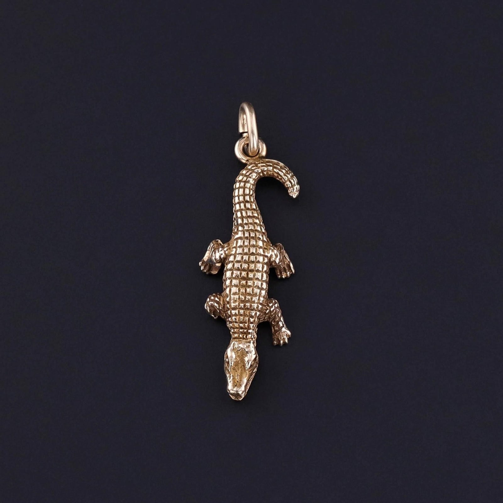 Vintage Alligator Charm of 10k Gold - Trademark Antiques