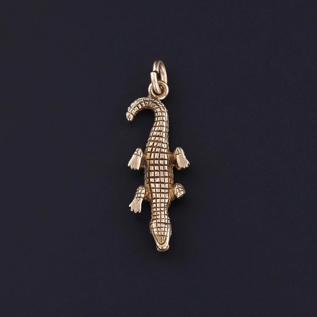Vintage Alligator Charm of 10k Gold - Trademark Antiques