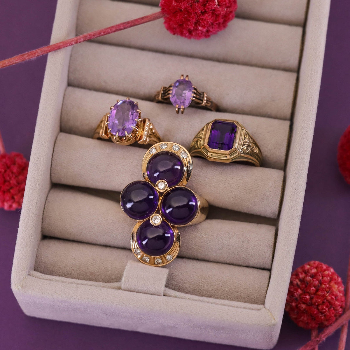Vintage Amethyst Ring of 14k Gold - Trademark Antiques