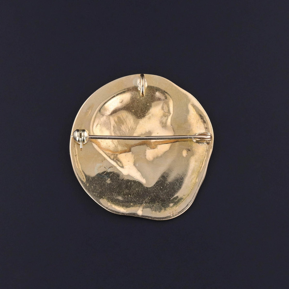 Vintage Amphitrite Goddess Pendant Brooch of 18k Gold - Trademark Antiques