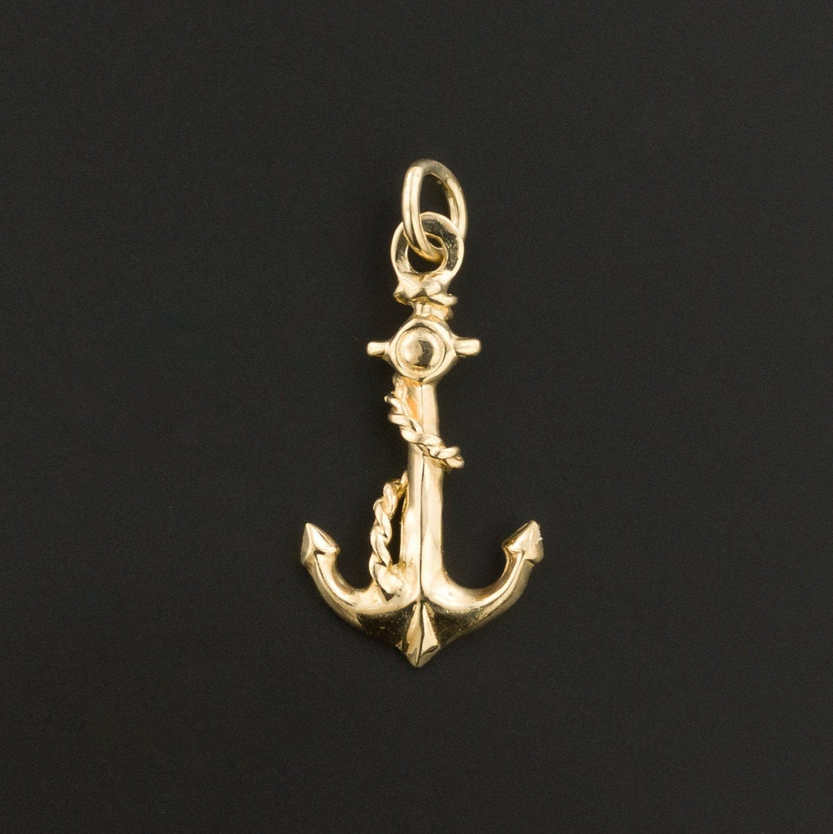 Vintage Anchor Charm of 14k Gold - Trademark Antiques